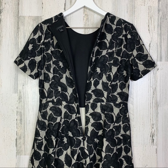 Ann Taylor Bonded Black Lace Flare Dress - Picture 8 of 10